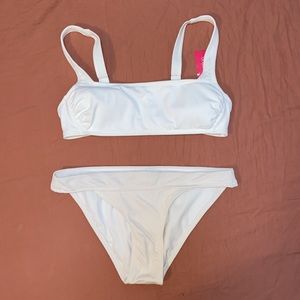 NWT Xhilaration Target Square Neck White Bikini Top